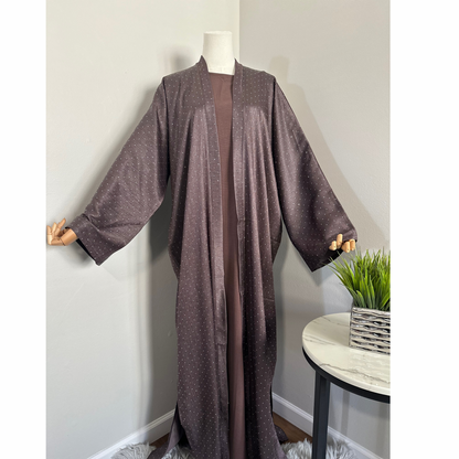 Regal Plum Stone Abaya