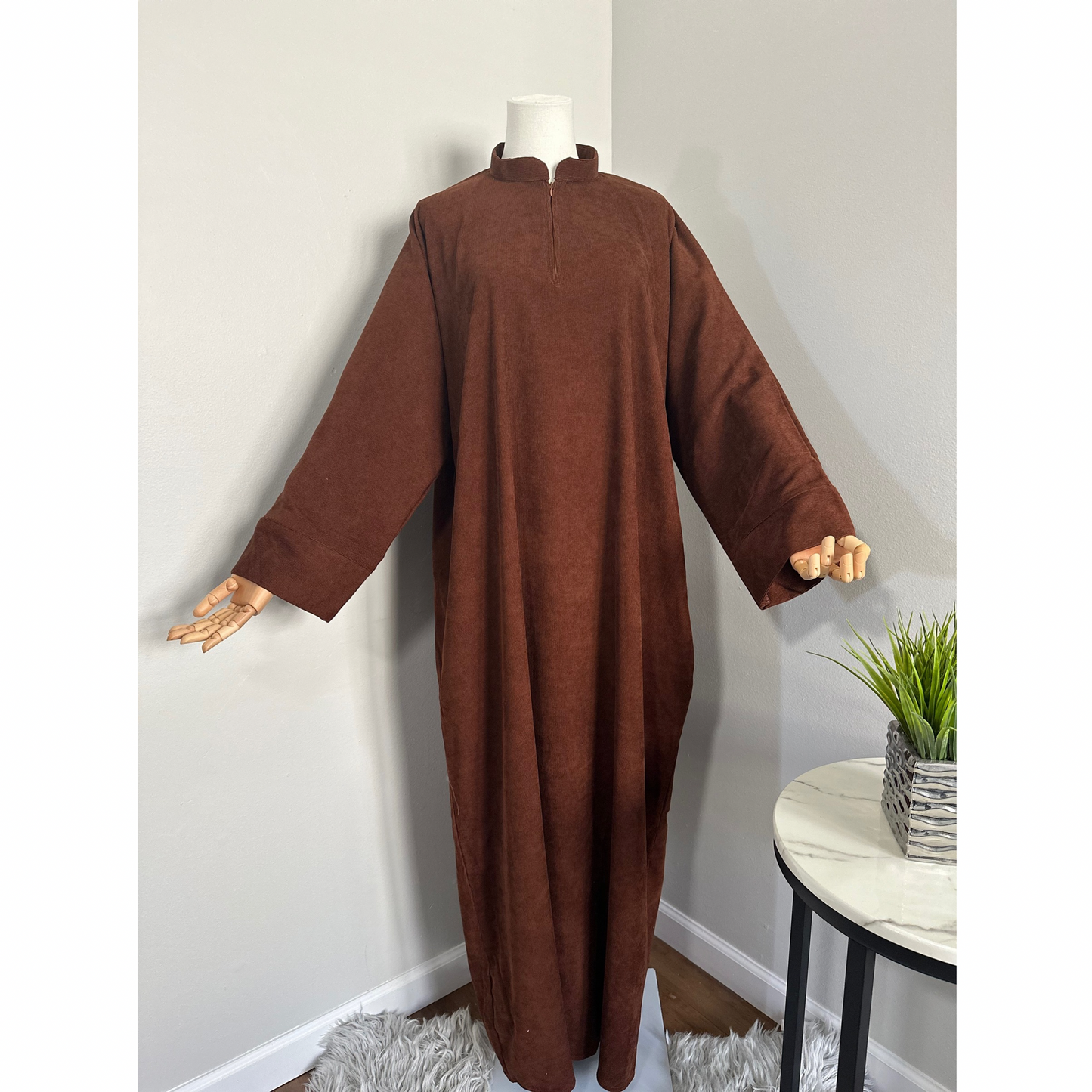 Hazelnut Corduroy Abaya