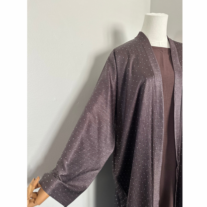 Regal Plum Stone Abaya