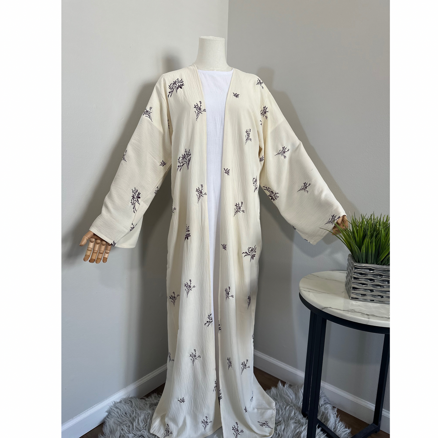 Ivory Dream Embroidered Abaya