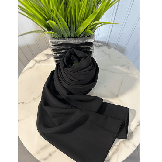 Black Chiffon Hijab