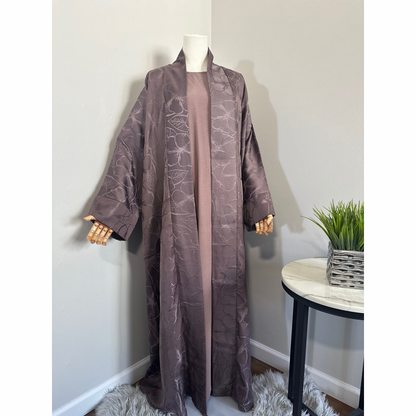 Jacquard Blossom Mauve Abaya